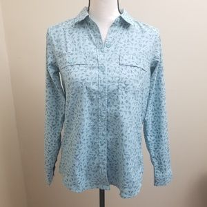 REI Aqua Button Down Shirt Like New Extra Small